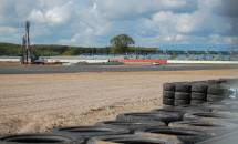 A view across the gravel trap of the new Abbey Corner