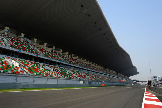 The grandstands at Buddh International Circuit.